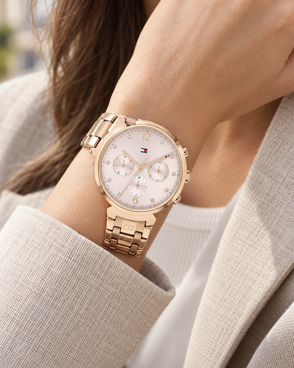 Tommy Hilfiger watch 1782345 worn on wrist