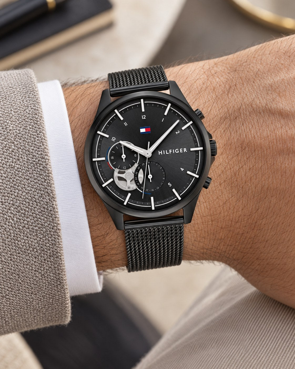 Tommy Hilfiger watch 1782485 worn on wrist