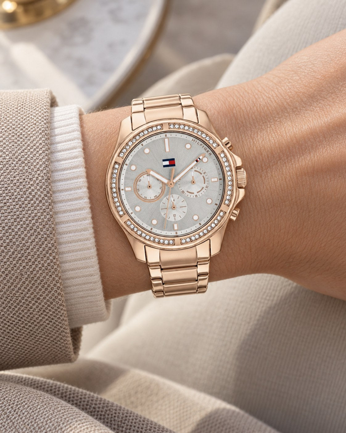 Tommy Hilfiger watch 1782572 worn on wrist