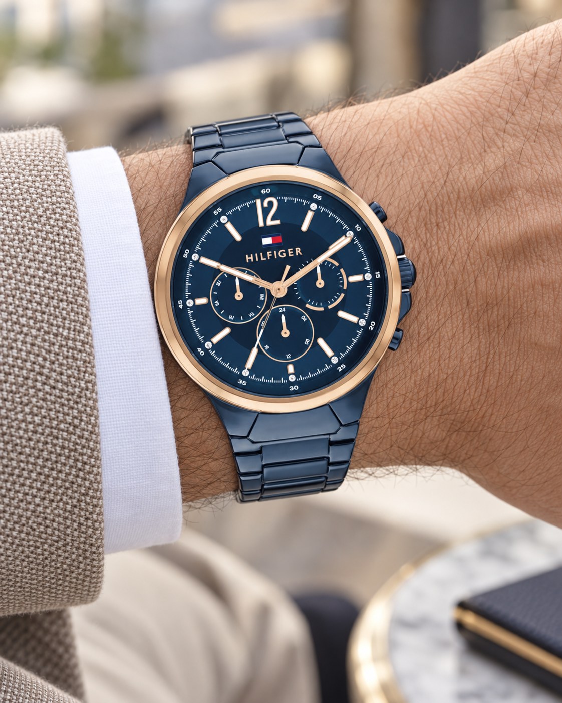 Tommy Hilfiger watch 1782601 worn on wrist