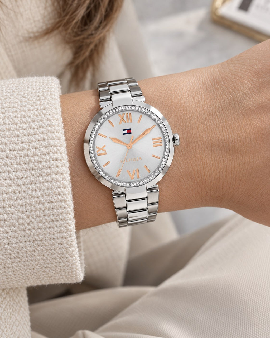 Tommy Hilfiger watch 1782681 worn on wrist