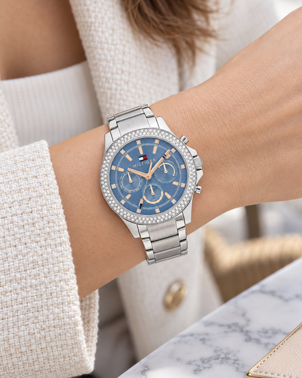 Tommy Hilfiger watch 1782690 worn on wrist