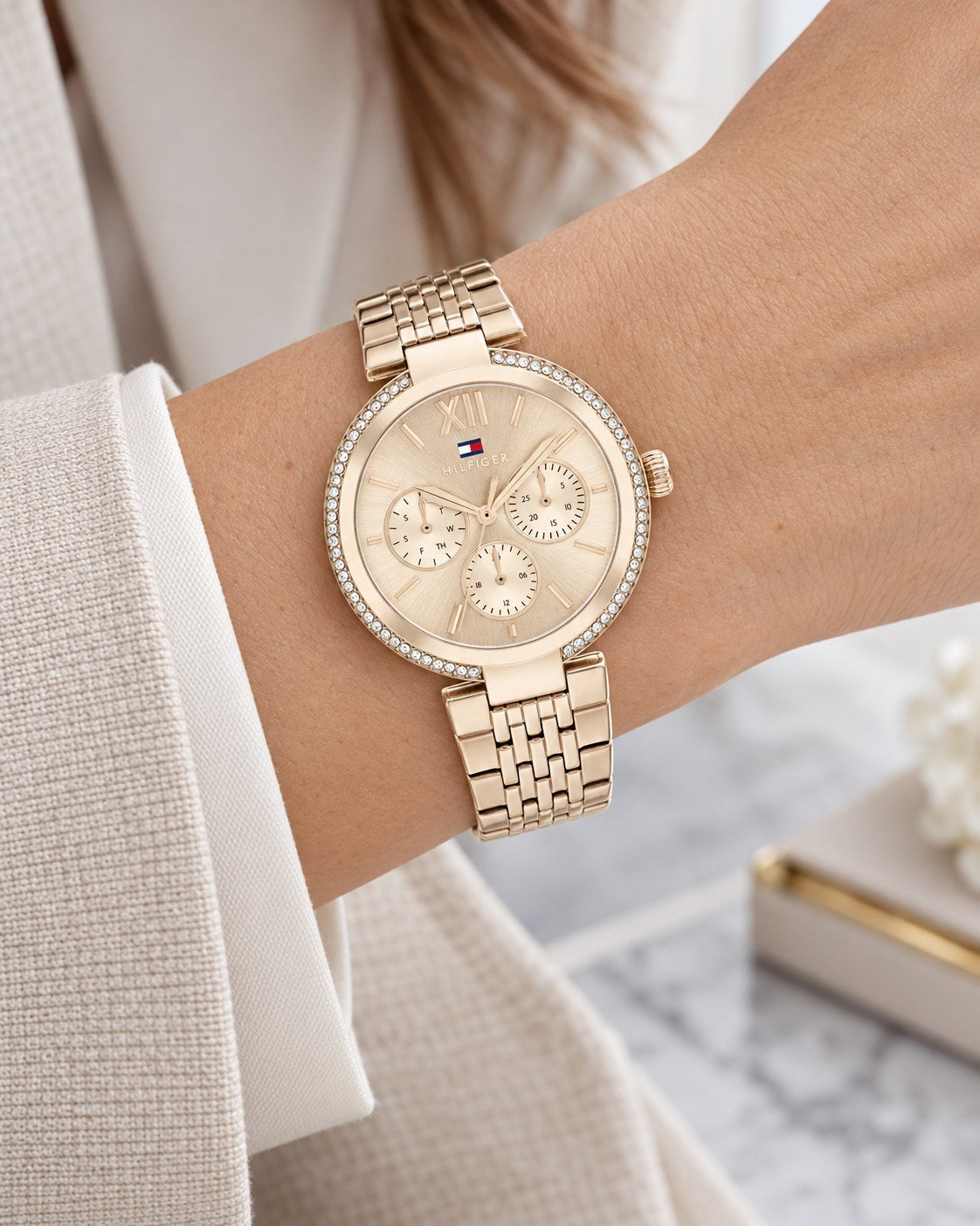 Tommy Hilfiger watch 1782696 worn on wrist