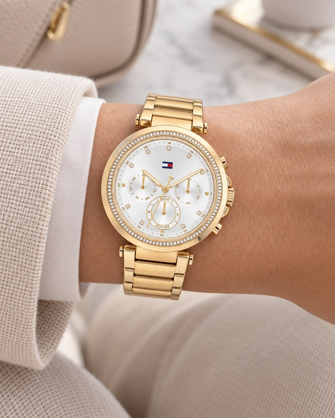Tommy Hilfiger watch 1782703 worn on wrist