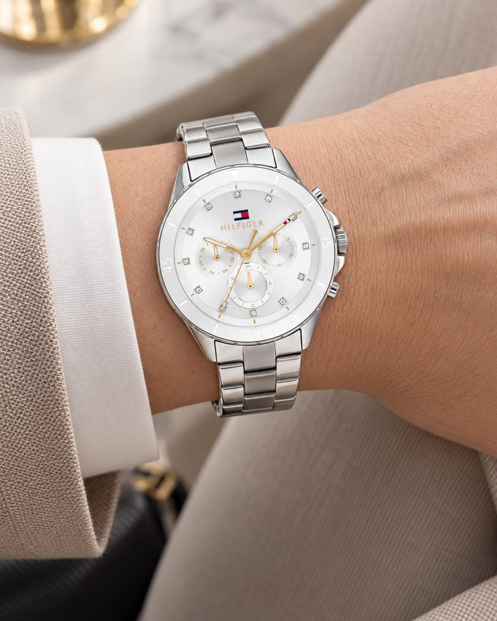 Tommy Hilfiger watch 1782707 worn on wrist