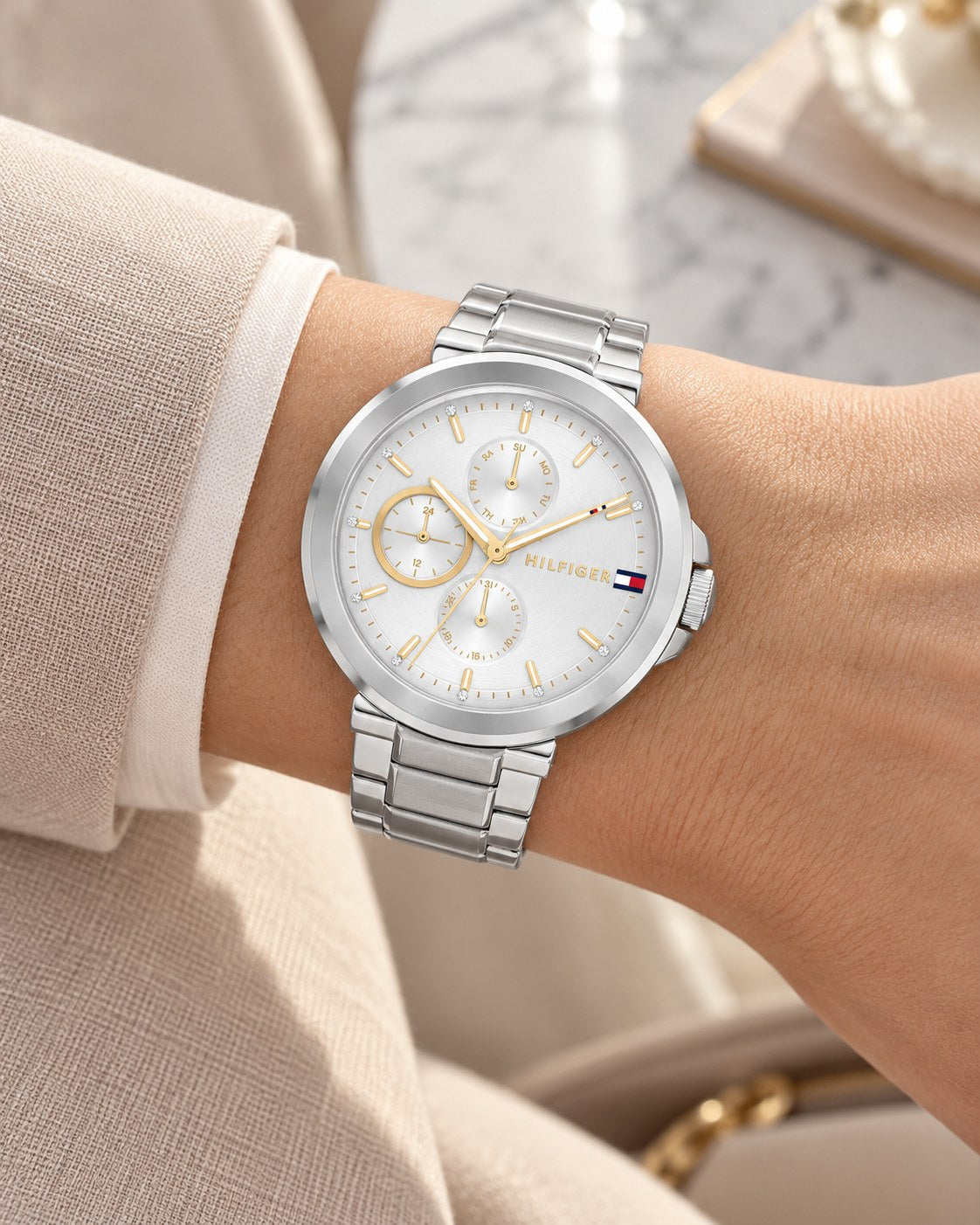 Tommy Hilfiger watch 1782753 worn on wrist