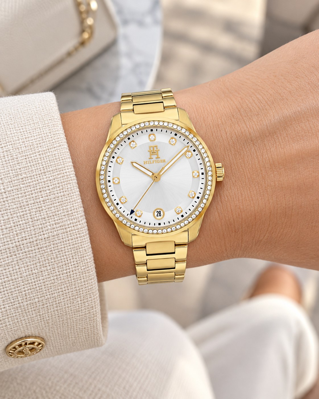 Tommy Hilfiger watch 1782758 worn on wrist