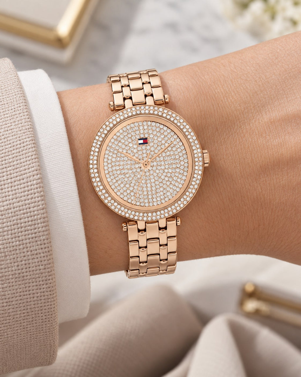 Tommy Hilfiger watch 1782761 worn on wrist