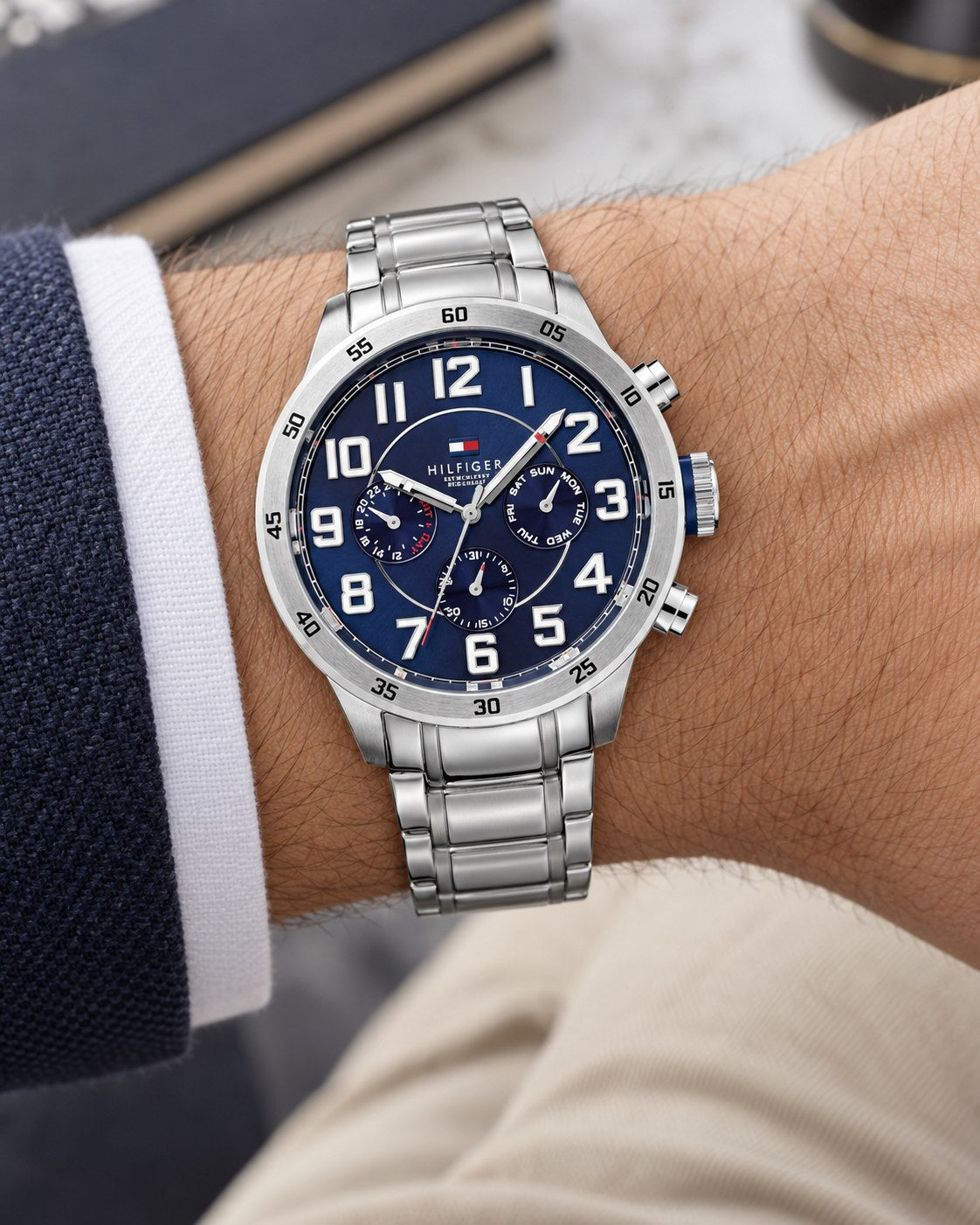 Tommy Hilfiger watch 1791053 worn on wrist
