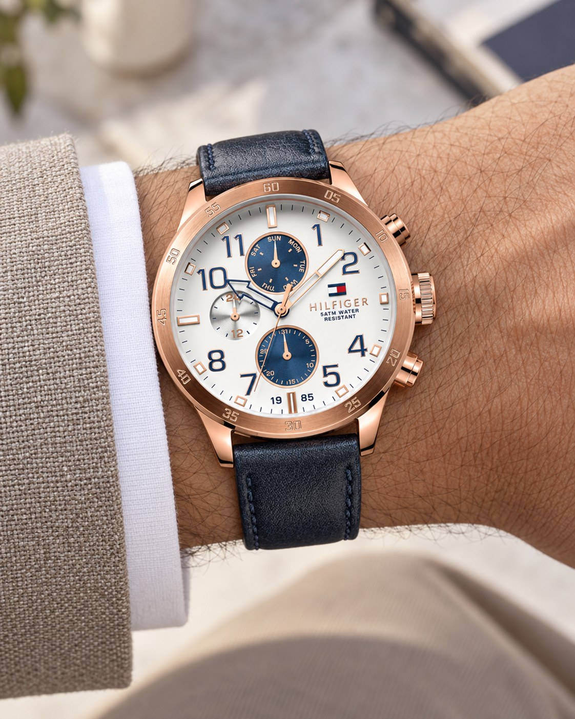 Tommy Hilfiger watch 1791139 worn on wrist