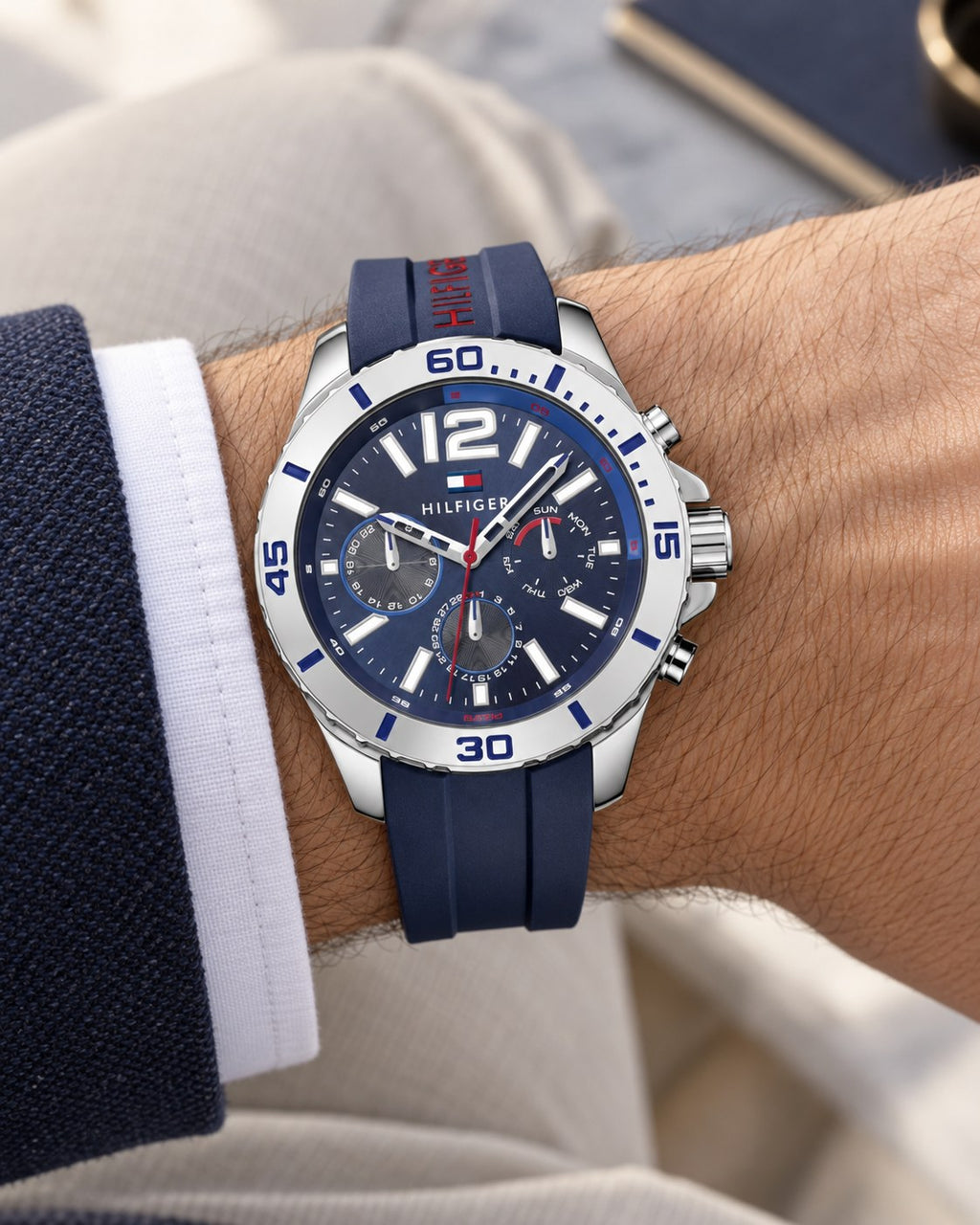 Tommy Hilfiger watch 1791142 worn on wrist