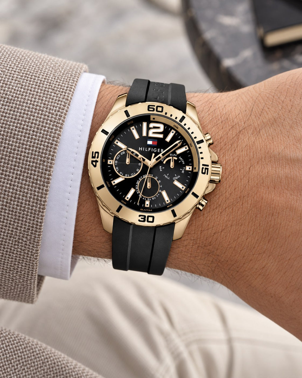 Tommy Hilfiger watch 1791145 worn on wrist