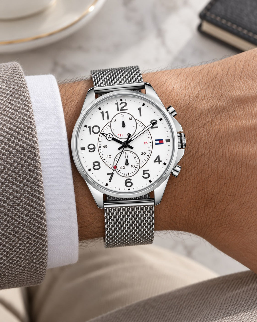 Tommy Hilfiger watch 1791277 worn on wrist