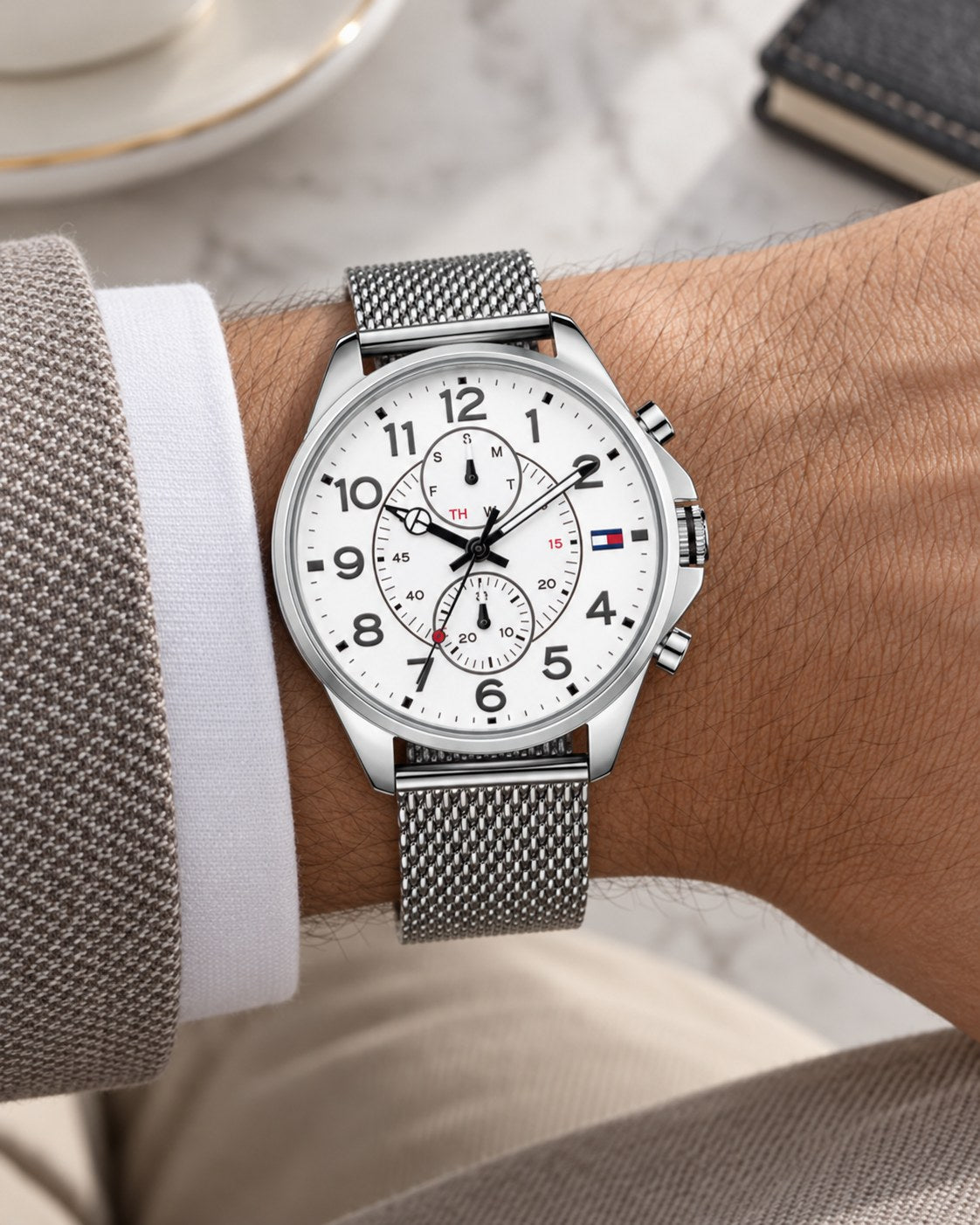 Tommy Hilfiger watch 1791277 worn on wrist