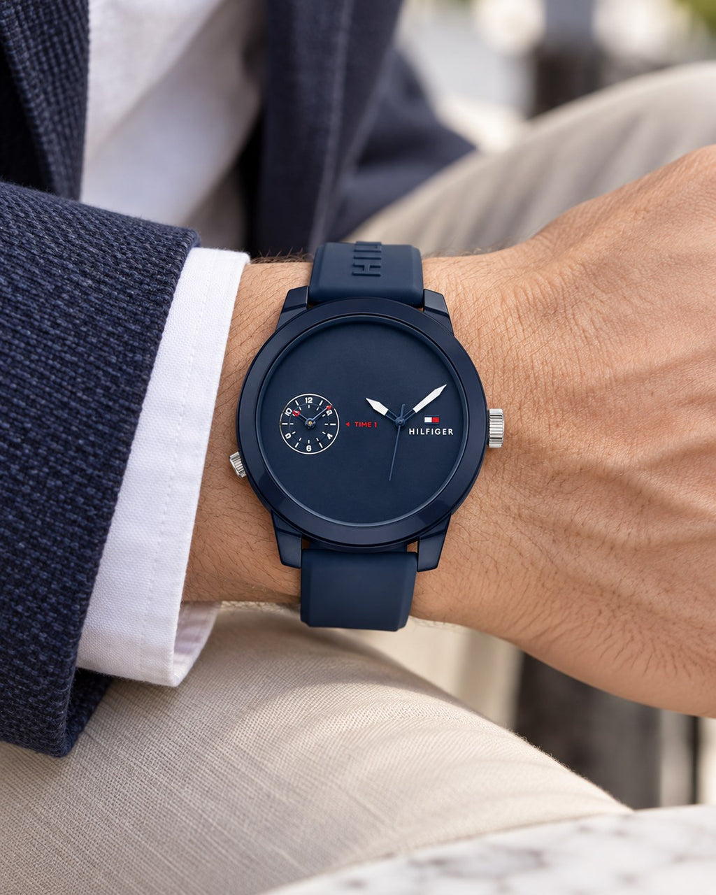 Tommy Hilfiger watch 1791325 worn on wrist
