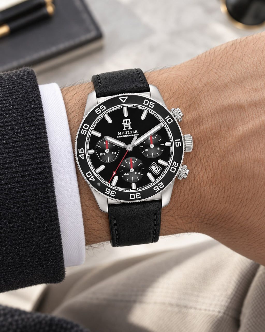 Tommy Hilfiger watch 1792162 worn on wrist