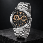 Versace Aion Chronograph Men's Watch – Black 45 mm – VE1D01019 dark luxury view – VE1D01019
