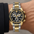 Versace V-Ray Chronograph Men's Watch – Black 44 mm – VE2I00421 on wrist – VE2I00421