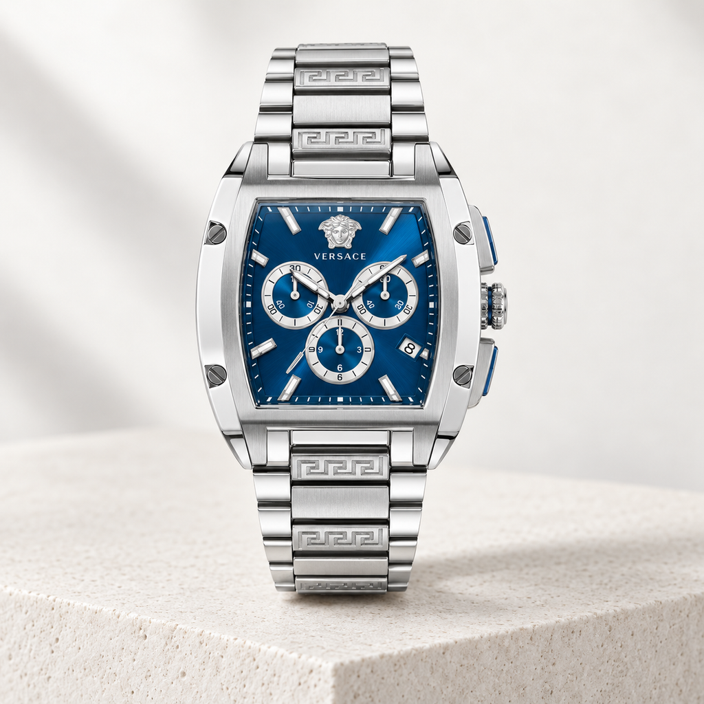 Versace Dominus Chronograph Men's Watch – Blue 42 x 49.5 mm – VE6H00423 studio product view – VE6H00423