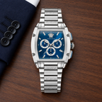 Versace Dominus Chronograph Men's Watch – Blue 42 x 49.5 mm – VE6H00423 lifestyle view – VE6H00423
