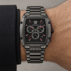 Versace Dominus Chronograph Men's Watch – Black 42 x 49.5 mm – VE6H00623 on wrist – VE6H00623