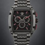 Versace Dominus Chronograph Men's Watch – Black 42 x 49.5 mm – VE6H00623 dial and case detail – VE6H00623