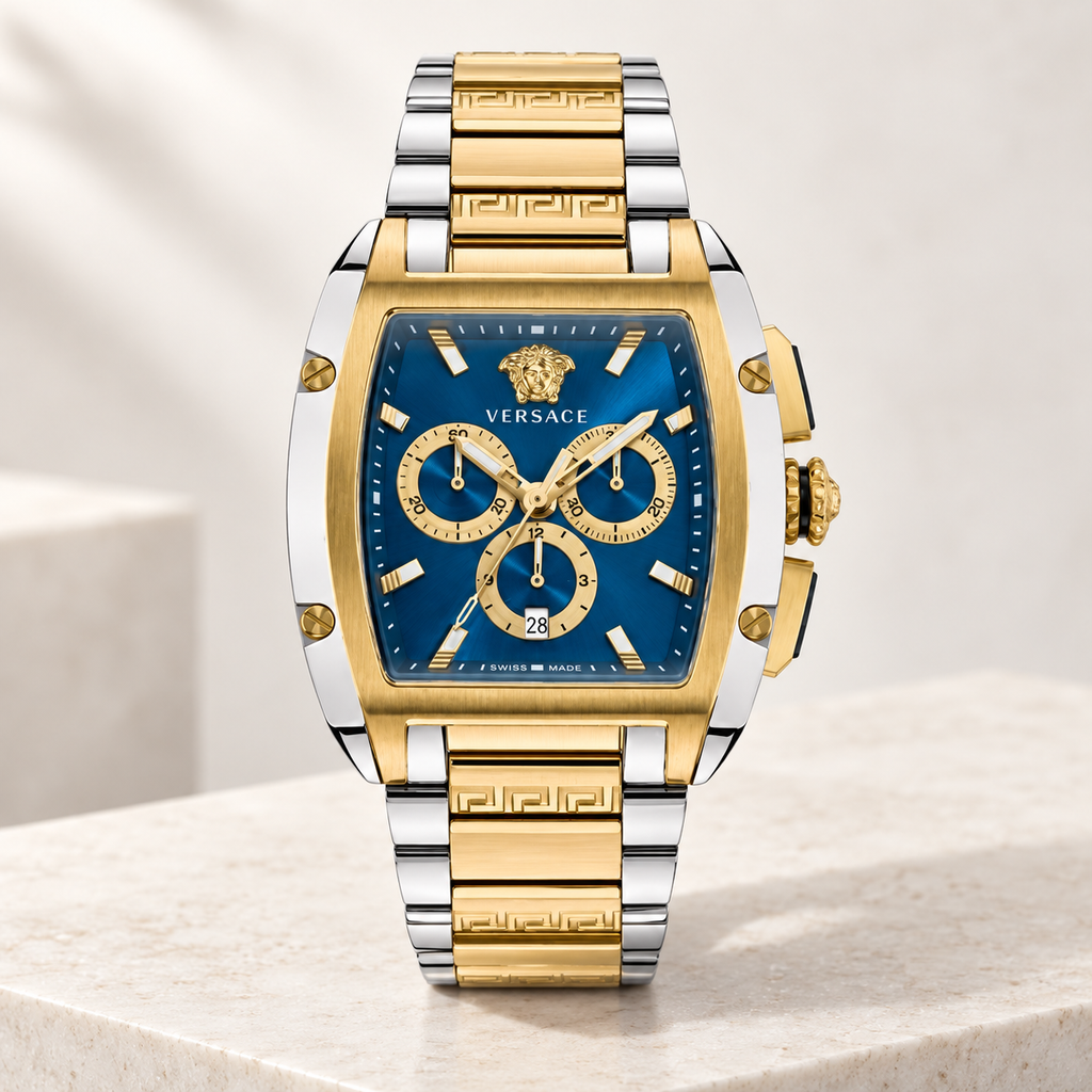 Versace Dominus Chronograph Men's Watch – Blue 42 x 49.5 mm – VE6H00723 studio product view – VE6H00723