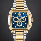 Versace Dominus Chronograph Men's Watch – Blue 42 x 49.5 mm – VE6H00723 dial and case detail – VE6H00723