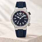 Versace Greca Logo Diver Men's Watch – Blue 43 mm – VE8G00124 studio product view – VE8G00124