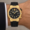 Versace Greca Logo Diver Men's Watch – Black 43 mm – VE8G00324 on wrist – VE8G00324