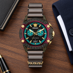 Versace Icon Active Chronograph Men's Watch – Green 44 mm – VE8P00224 lifestyle view – VE8P00224