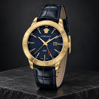 Versace Univers GMT Men's Watch – Blue 43 mm – VEBK00318 dark luxury view – VEBK00318