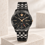 Versace Univers GMT Men's Watch – Black 43 mm – VEBK00618 studio product view – VEBK00618