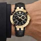 Versace V-Race Men's Watch – Black 46 mm – VEBV00119 on wrist – VEBV00119