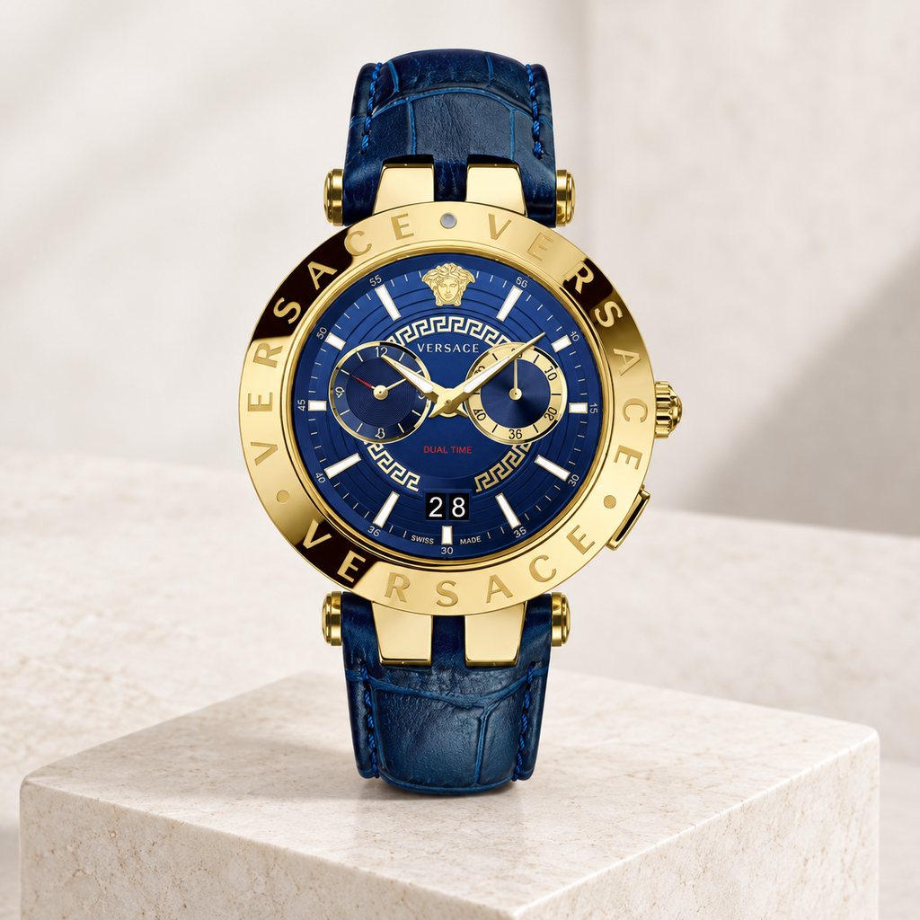 Versace V-Race Men's Watch – Blue 46 mm – VEBV00219 studio product view – VEBV00219