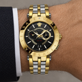 Versace V-Race Men's Watch – Black 46 mm – VEBV00519 on wrist – VEBV00519