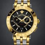 Versace V-Race Men's Watch – Black 46 mm – VEBV00519 dial and case detail – VEBV00519