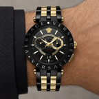 Versace V-Race Men's Watch – Black 46 mm – VEBV00619 on wrist – VEBV00619