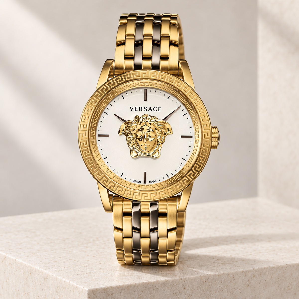 Versace Palazzo Empire Men's Watch – White 43 mm – VERD00418 studio product view – VERD00418