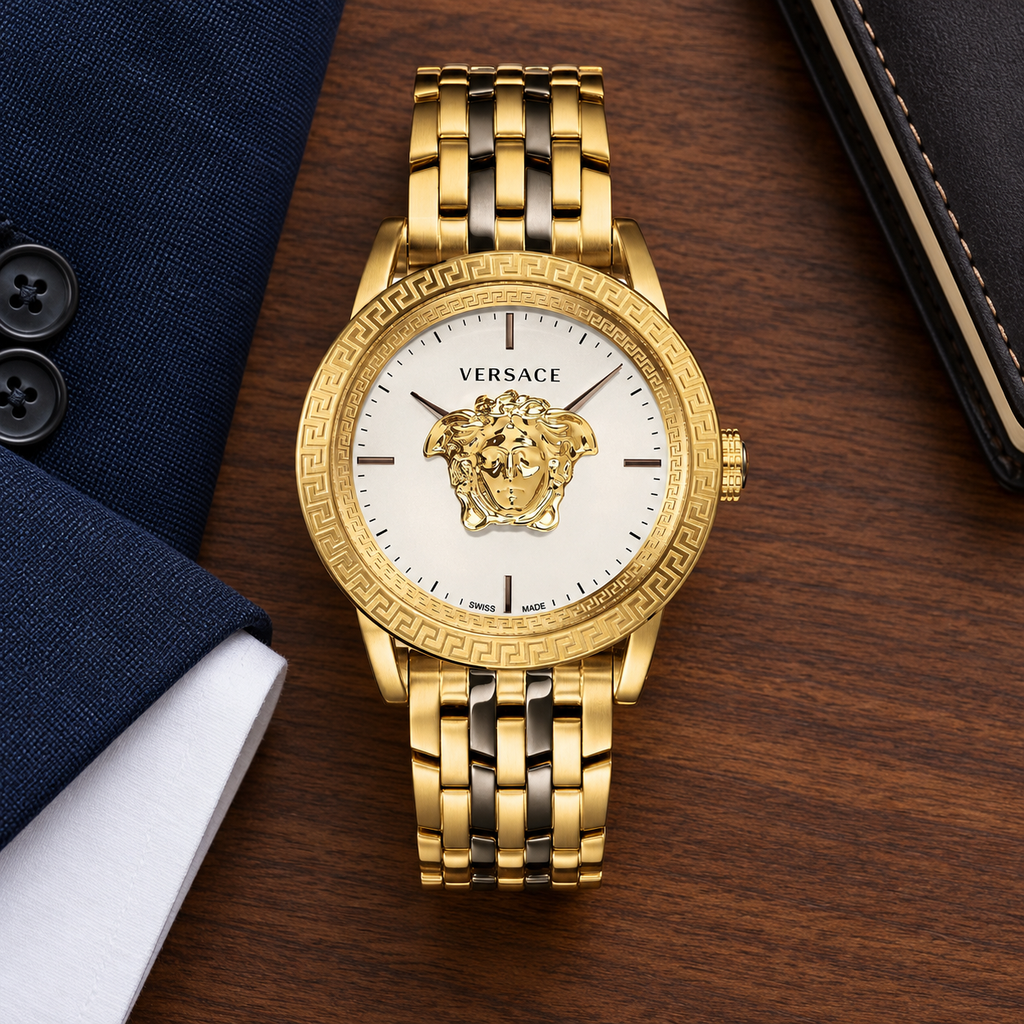 Versace Palazzo Empire Men's Watch – White 43 mm – VERD00418 lifestyle view – VERD00418
