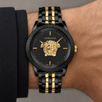 Versace Palazzo Empire Men's Watch – Black 43 mm – VERD01119 on wrist – VERD01119