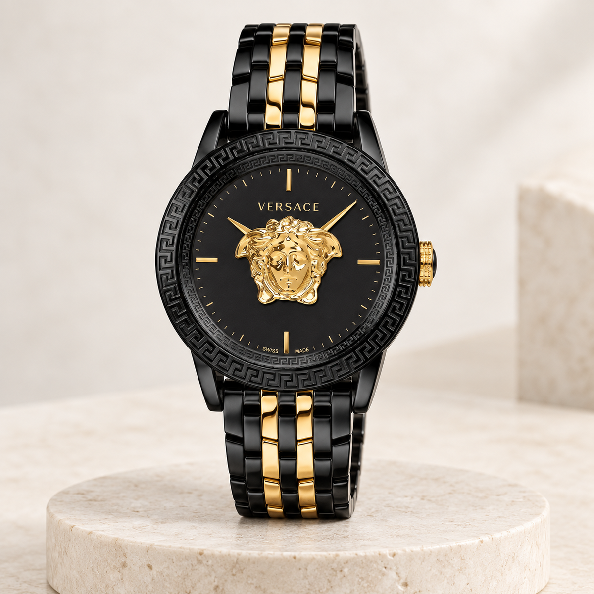 Versace Palazzo Empire Men's Watch – Black 43 mm – VERD01119 studio product view – VERD01119