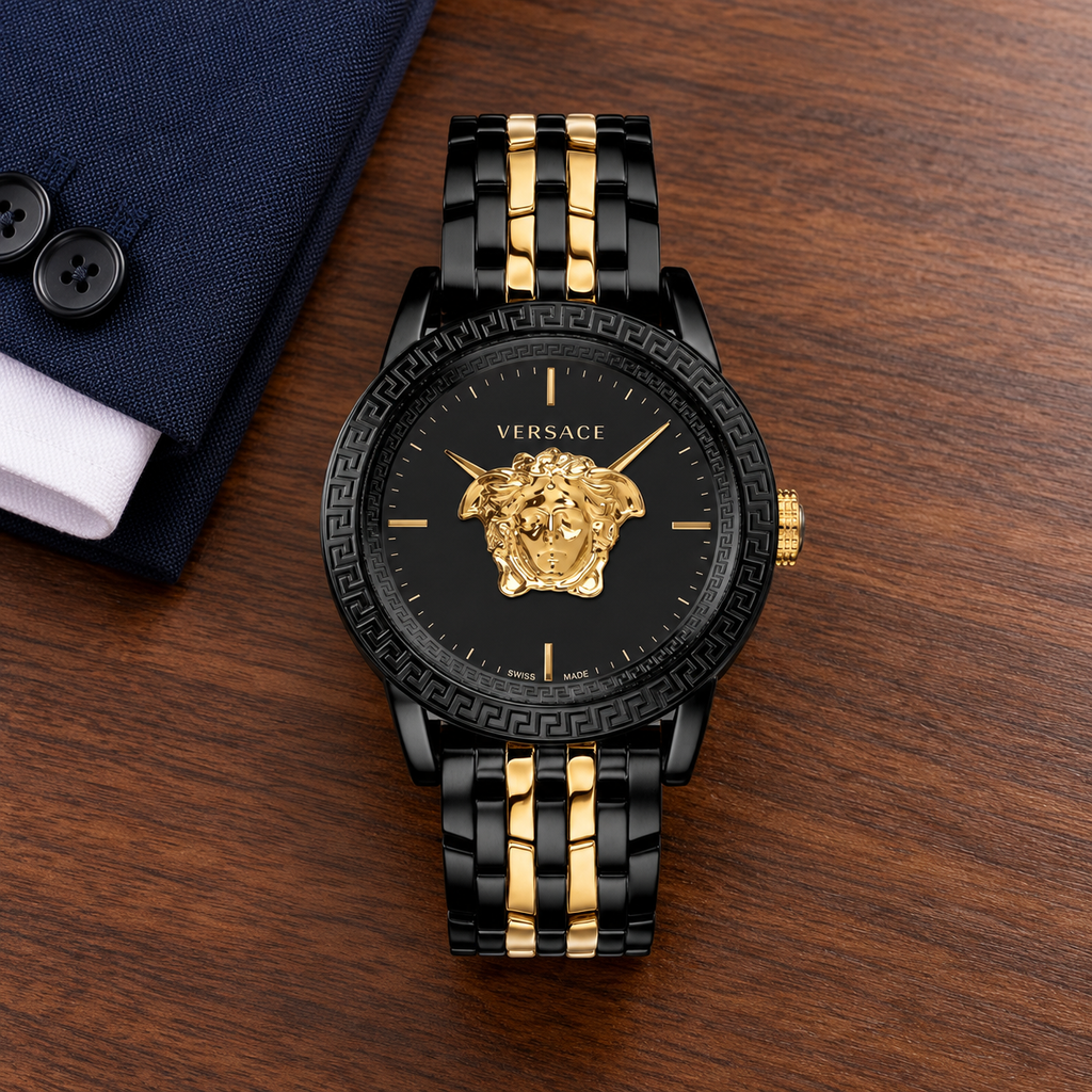 Versace Palazzo Empire Men's Watch – Black 43 mm – VERD01119 lifestyle view – VERD01119