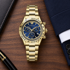 Versace Chrono Classic Men's Watch – Blue 44 mm – VEV700619 lifestyle view – VEV700619