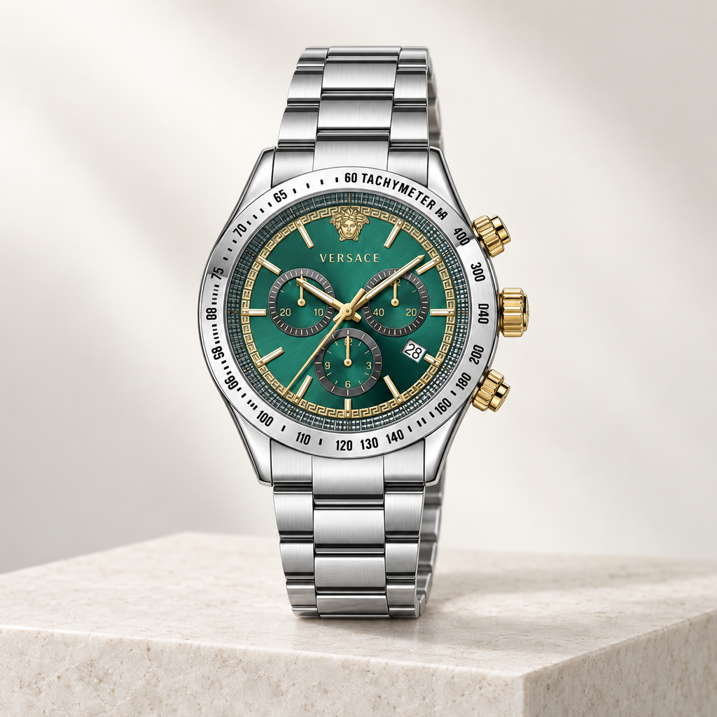 Versace Chrono Classic Men's Watch – Green 44 mm – VEV700721 studio product view – VEV700721