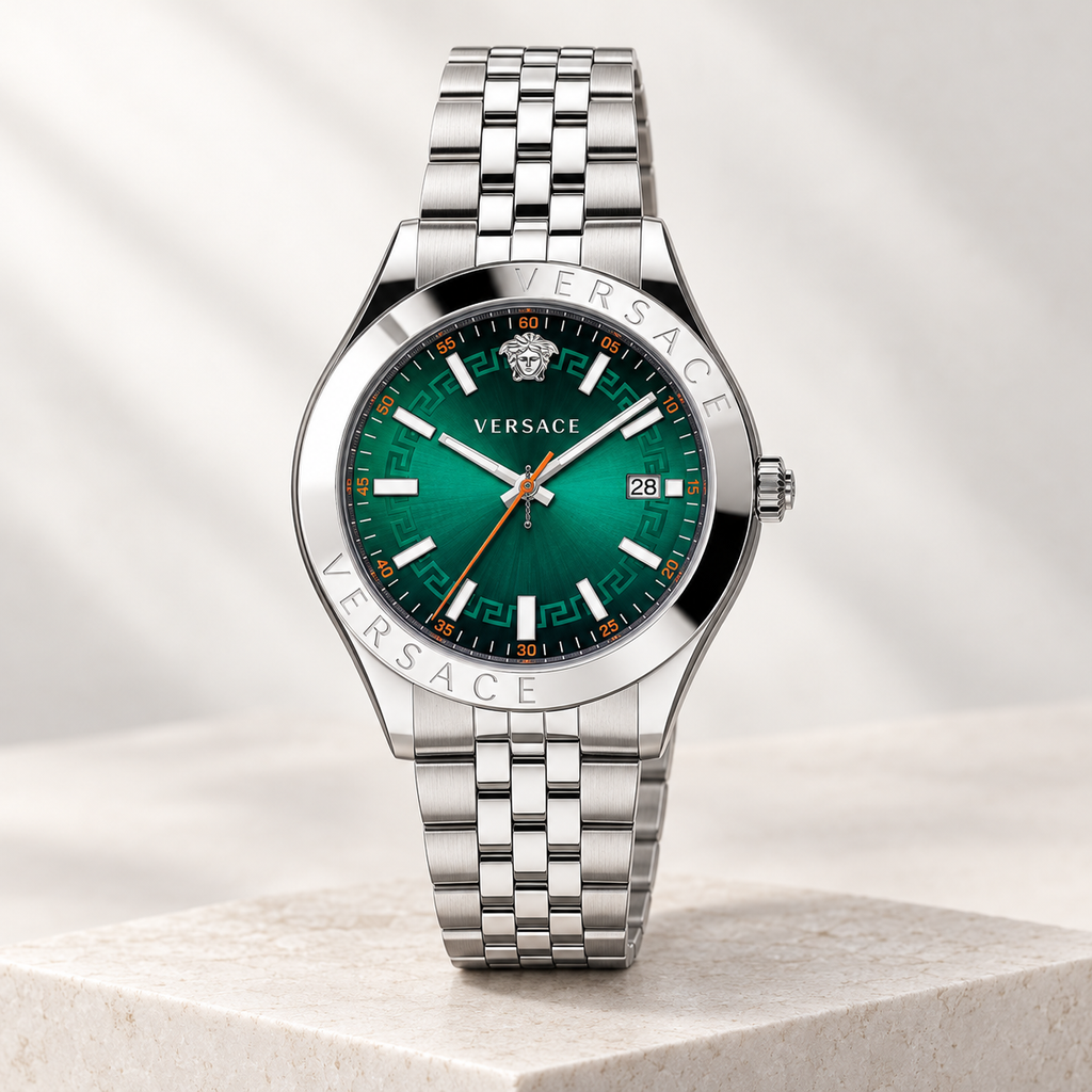 Versace Hellenyium Men's Watch – Green 42 mm – VEVK01021 studio product view – VEVK01021