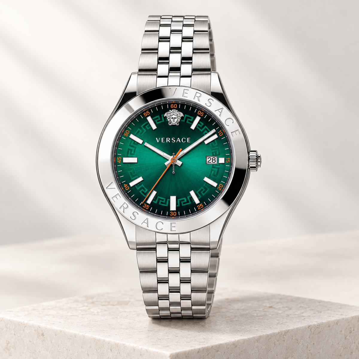 Versace Hellenyium Men's Watch – Green 42 mm – VEVK01021 studio product view – VEVK01021