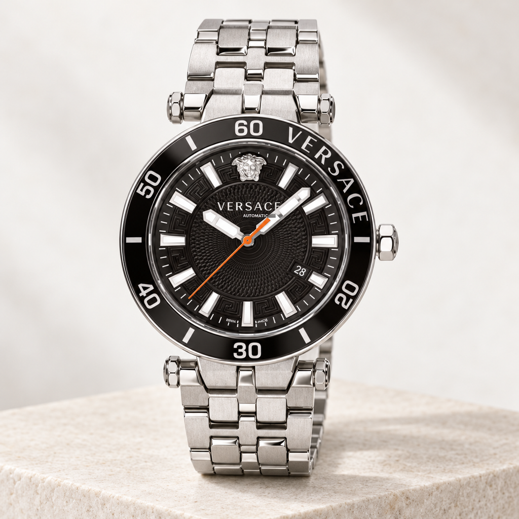 Versace Greca Sport Men's Watch – Black 43 mm – VEZ300321 studio product view – VEZ300321