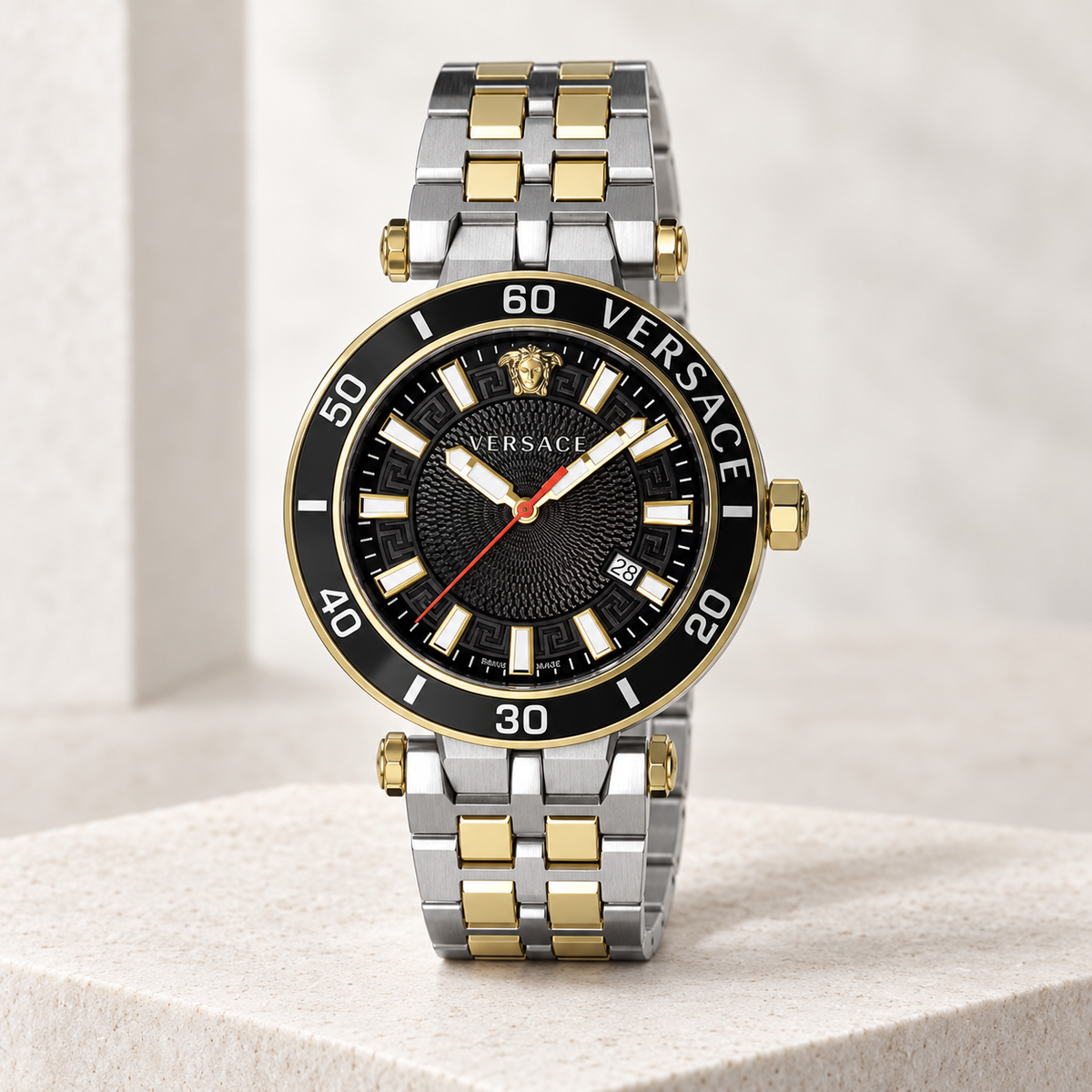 Versace Greca Sport Men's Watch – White 43 mm – VEZ300521 studio product view – VEZ300521