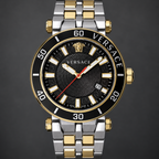 Versace Greca Sport Men's Watch – White 43 mm – VEZ300521 dial and case detail – VEZ300521